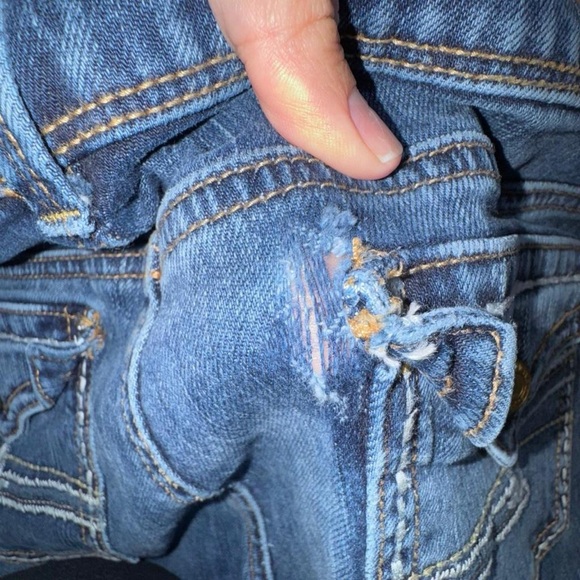 American Eagle Bootcut Jeans Women’s Size 12 Mid Rise Stretch Blue Denim - Picture 5 of 6